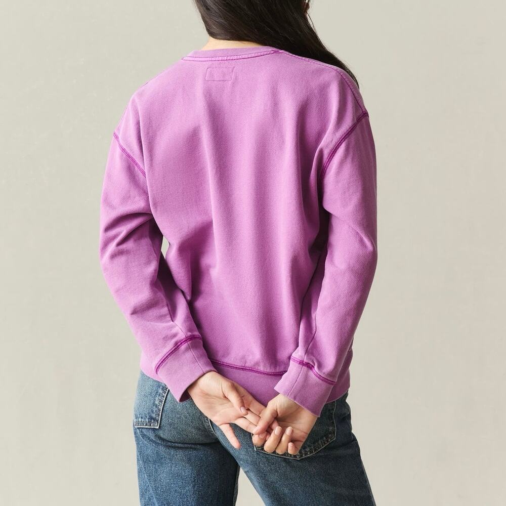 NWOT American Giant Women's Relaxed French Terry Crew Cattleya Orchid Medium - Picture 2 of 9